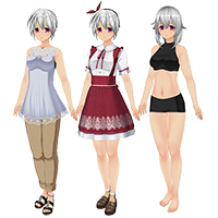 可爱的少女服装套装