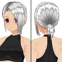 美丽的不对称发型套装