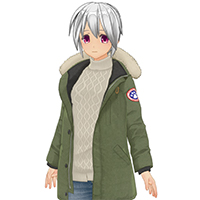 毛衣和羽绒夹克套装