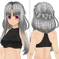 宽发和中发半扎发发型套装