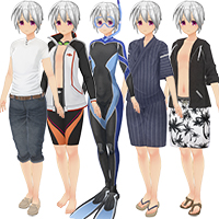 享受夏日假期的服装套装