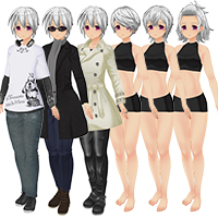 华丽大衣和男式发型服装套装