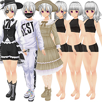 浪漫和漂亮发型服装套装