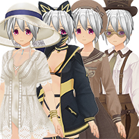 过去和未来的服装套装