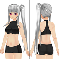 直发和钝刘海发型套装