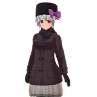 粗呢短大衣套装