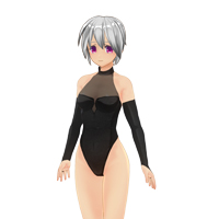 高开叉紧身衣套装