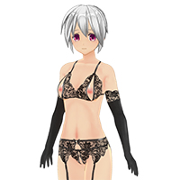 半开放式蕾丝内衣套装