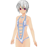 高腿褶边泳衣套装