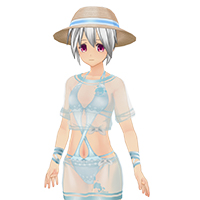 露出肚脐的交叉泳装套装