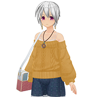 女孩风露肩套装