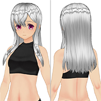 少女半长发套装