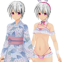 可爱兔子与和服