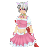 魔法猫耳少女樱花套装